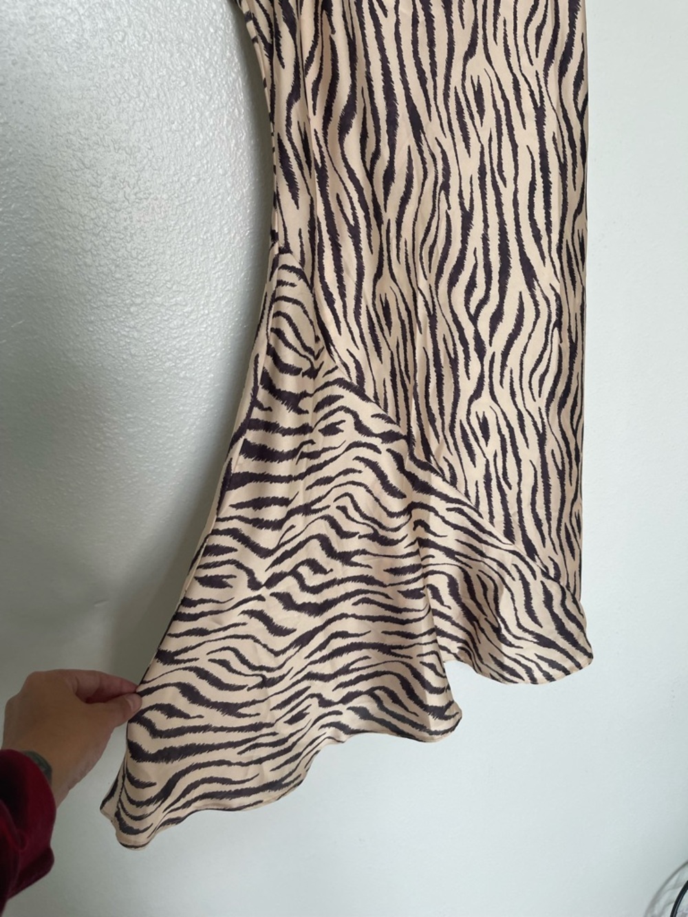 Animal Print Slip Dress - Beige and Black - Picture 2 of 5
